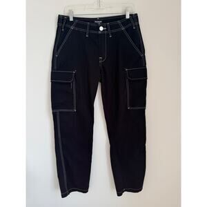 True Religion Ripstop Cargo Pants Contrast Stitch Utility Mens